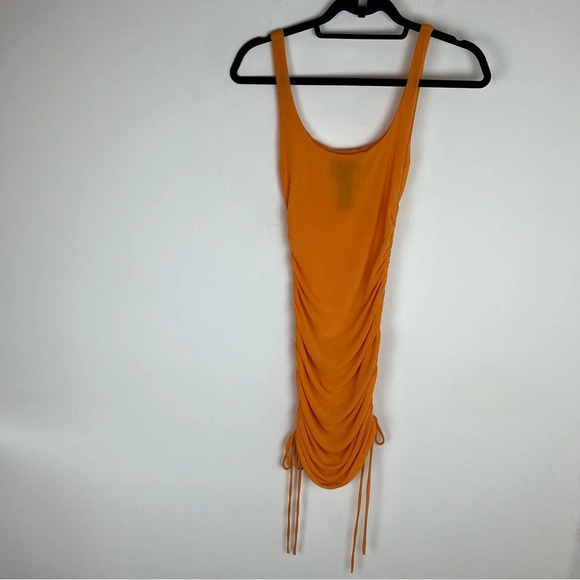 h:ours Revolve Rocket Orange Mesh Mini Dress Size XS - Picture 4 of 6